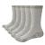 YUEDGE Women's Moisture Wicking Cotton Cushioned Crew Socks 5Pairs/Pack Outdoor Athletic Sports Hiking Socks For Size 6-11 Light Grey 6-9