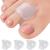Toe Separators for Overlapping Toes - 4-Pack Clear Gel Hammer Toe Straighteners for Pain Relief - Correct Bent Toes - Big Toe Spacers Spreaders Soft and Gentle Bunion Correctors for Active Lifestyle Transparent Big Toe Separators 4 Count (Pack of 1)
