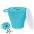 Vicloon Collapsible Silicone Baby Snack Cup Baby Snack Cup Silicone Snack Cup Non Spill Snack Pot for Baby Snack Catcher Food Cup with Lid Snack Pot for Toddler (Blue)