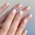 Brishow Coffin False Nails White Short Fake Nails Gradient Acrylic Press on Nails Full Cover Stick on Nails 24pcs for Women and Girls Milky white