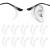 WLLHYF 10 Pairs Silicone Glasses Ear Cushion Grip Keep Glasses from Slipping Soft Comfortable Eyeglass Ear Hook Sleeve Clear Anti Slip Ear Grippers for Sunglasses Reading Glasses(Black) (White)