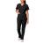 Adar Pro Breakthrough Plus Scrub Set for Women - Enhanced V-Neck Top & Multi Pocket Pants Medium Black