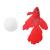 Plastic fish floating fish artificial movable fish ornament decorations for aquarium fish pet requirement (red Betta-Fisch) Red Betta-Fischen
