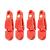 VOANZO 4PCS Heavy Tension Snap Release Clips for Kites Planer Board Downrigger Trolling Fishing (Red)