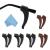 5 pairs anti -slip glasses brick soft glasses ear bract brass bracket fitting holder ear grip hook silicone masking holder for glasses (3 pairs black 2 pairs brown)