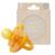 Hevea natural rubber pacifier round shape 3-36 months - hygienic one -piece design for newborns to toddlers BPA -free soft & durable - single pack (natural)