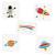 Space Explorer Variety Set includes 25 assorted premium waterproof colorful metallic kids temporary foil Fun Tats by Flash Tattoos  party favor  kids tattoo  space party favor  party supplies