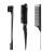 Sweet view 3 pieces Sleek Bun brush teasing hair brush bristle hairbrush edge brush rat -tailing ridge hair gear for baby hair and stray hair -black