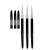 FULINJOY Nail Art Liner Brushes, 7mm/9mm/11mm UV Gel Painting Nail Art Design Brush Metal Handle Nail Drawing Pens (3PCS, Black) 3PCS Black
