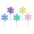 BEADNOVA Embroidery Needle Threader Tool 5pcs Plastic Flower Head Sewing Machine Needle Threader for Hand Sewing Cross Stitch Craft Knitting Quilting (5pcs, Mix Colors)