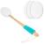 Vive Lotion Applicator for Your Back (4 Pads) - Long Reach Handle with Sponge for Easy Self Application of Shower Bath Body Wash Brush Skin Cream Suntan Tanning Aloe - Men Women