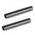 SMALLRIG 4 Inches (10 cm) Black Aluminum Alloy 15mm Rod with M12 Female Thread, Pack of 2-1049 4"