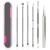 Pimple Popper Tool Kit , 6 Pcs Blackhead Remover Acne Needle Tools Set Removing Treatment Comedone Whitehead Popping Zit for Nose Face Skin Blemish Extractor Tool - Silver
