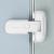 Clymene child locking refrigerator lock - holds the door and is secured against unauthorized opening - refrigerator lock for children pets and aged rubber seal (white)