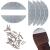 Metal Heel Plates 3 Pairs Sole Repair Kit with Screw Nails Shoes Heel Taps Tips Repair Pad for Shoes and Boot