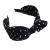 Women's Polka Dot Bow Headband Wide Band Black
