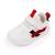 MK MATT KEELY Baby Boys Girls First Walking Shoes Toddler Anti-Slip Soft PU Leather Prewalker Sneakers 4 UK Child Red
