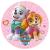 Dekora - Paw Patrol Skye & Everest cake topper made of edible paper - Edible birthday decoration - Round cake decoration 20 CM