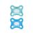 MAM Comfort pacifiers in a set of 2 100% silicone ideal for newborns with pacifier bag 0-2 months light blue and blue