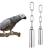 HPiano Stainless Steel Bell Toys For Parrots 2 pcs Stainless Steel Bells Toy with Sweet Sound for Bird Parrot Macaw African Greys Cockatoo Parakeet Cockatiels