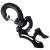 Scuba Diving Double Hose Holder with Clip Black