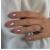 Mouyouglow Press on Nails Kurz Square Rosa Glaze Single -colored fake nails artificial nails with nail glue pink solid artificial fingernails ... T14