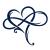 Lasting 1-2 Weeks Tattoo Juice Ink Temporary Tattoo Semi Permanent for Adults Woman Big Heart with Infinity Symbol Eternal Infinite Love Navy Blue that Look Real Men Women Chest Neck Arm (4 Sheets)