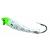 Nungesser 000 Shad Spoon, White Finish with a Green Tip, 2-Pack