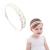 LEEQBCR 1pcs Baby Girl Headbands Elastic Double Lace Flower Headband Soft Bow Headwrap Hair Accessories for Girls