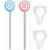 Y-Kelin Kids Tongue Scraper or Cleaner Set-Tongue Cleaner Tongue Brush with Smiley Cover Multi-color Lollipop Shape Soft Silicone Tongue Brush for Kids Reduce Bad Breath (2 PACK)