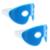 Navaris Set of 2 Gel Eye Masks - 2x Reusable Eye Masks for Hot/Cold Use Blue