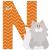 Sevi 83014 Tier wood letters n Norwegian forest cat approx. 10 cm door letter for children's room ABC learning toys made of wood educational toys for children from 3 years letter animals orange n - Norwegian forest cat