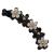 Lurrose Acrylic Banana Hair Clips Toothed Ponytail Holder Strong Tension Hair Claw Flower Barrette for Women Girls Black