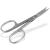 Professional left-handed nail scissors made of stainless steel with curved cutting surface