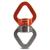 Newdoar Swing Swivel 30kn CE-certified Rotator Swing Spinner Micro Swivel Device for Swing Aerial Dance/Yoga/Swing/hanging hammock/climbing silver orange