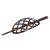 Parcelona French Criss Cross Pattern Tortoise Shell Brown Cellulose Acetate Made in France Chignon Bun Cover Ponytail Holder Hair Slider Pin Thru Updo with Stick for Women and Girls