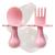Grabease Toddler Utensils Baby Utensils Baby Forks for Self Feeding Bpa-Free & Phthalate-Free for Baby & Toddler 1 Set Blush