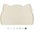 Coomazu bowl mat for cats and dogs waterproof mat for cat bowl silicone pet feeding mat with edge (45 x 26 cm beige)