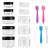 Accmor 10 Pieces Makeup Travel Containers with Lids 3/5/ 10/15/ 20 Gram Size Cosmetic Jars with 5 Pieces Mini Spatulas for Gift(random color) 2 Colors