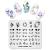 KADS New Nail Stamping Plate Flower Nature Nail Art Stamp Template DIY Image Template Manicure Stamping Plate Stencil Tools (FL044)