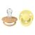 BIBS De Lux Pacifier 2-Pack BPA-Free Cherry Shaped Nipple. Silicone One Size (0-36 Months) Desert Sand/Sunshine