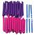 40 pieces - hair rollers curlers overnight for women and ladies from home without heat (purple/pink) including travel bag!