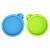 COMTIM Small Size Cat Food Can Lids, 2 Pack Silicone Cat Food Can Lids Covers for Small Cans 3 oz 2.5 oz Blue / Green