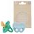 Hevea pacifier 2-pack - natural rubber/Maya Blue + Pop of Green/orb-friendly/duck (from 3 months)