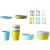 Kalas IKEA KALAS children's bowl cup plate and cutlery set of 6 each multi-coloured pastel colours
