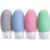 OPRET 4 pieces silicone travel bottles set 60ml leakproof refillable portable travel container for shampoo cream rinse bpa-free and TSA-tested 4 pieces blue green pink gray