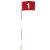 KINGTOP Golf Flagsticks Pro, Putting Green Flags Hole Cup Set, All 6 Feet, Golf Pin Flags for Driving Range Backyard, Portable 5-Section Design Basic- Red- 1 Set