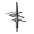 Gentlehomme Mens Eyebrow Pencil Black  Easily Shape Define Fill Eyebrows and Beard  2 in 1 brush and ultra-thin pencil  Waterproof Smudge Proof Sweatproof  Durable and Long Lasting (Black)