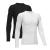 TELALEO 3 2 5/1 Pack Boys' Girls' Compression Shirts Youth Long Sleeve Undershirt Sports Performance Baselayer Black/White Medium