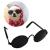 Stock Show Funny Cute Dog Cat Retro Fashion Sunglasses Mosaic Glasses Transparent Eye-wear Protection Puppy Cat Teacher Bachelor Cosplay Glasses Pet Photos Props for Small Dog Cat, Black